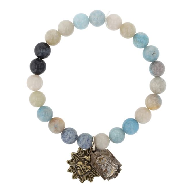 Miracle Icons by Mary Jo Pane Trolleite Bead Stretch Bracelet