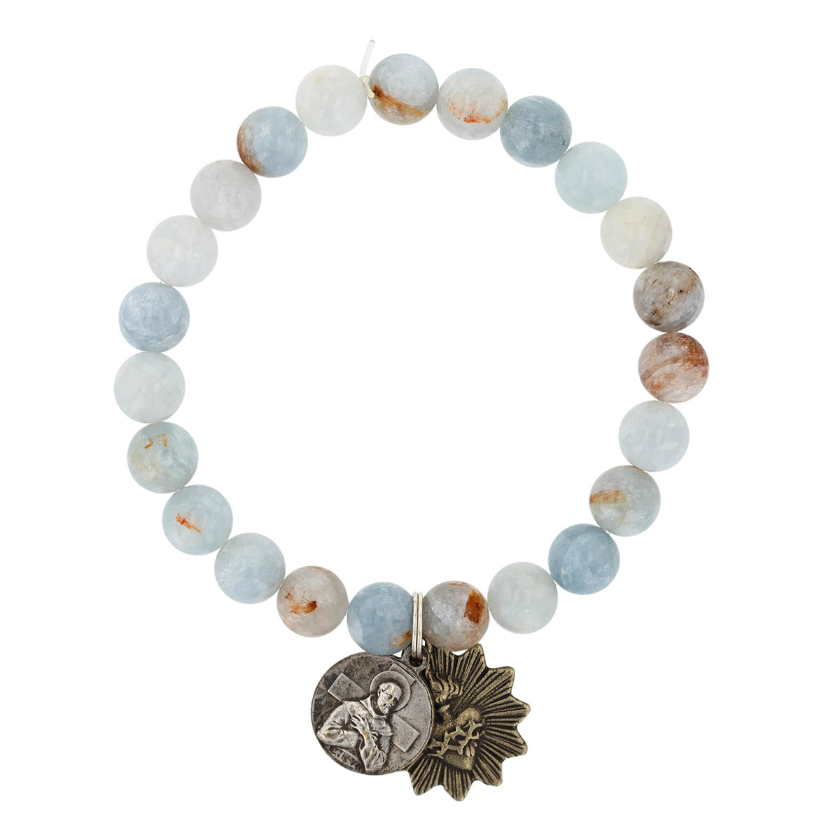 Miracle Icons by Mary Jo Pane Celestite Bead Stretch Bracelet