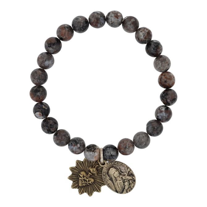 Miracle Icons by Mary Jo Pane Yooperlite Bead Stretch Bracelet