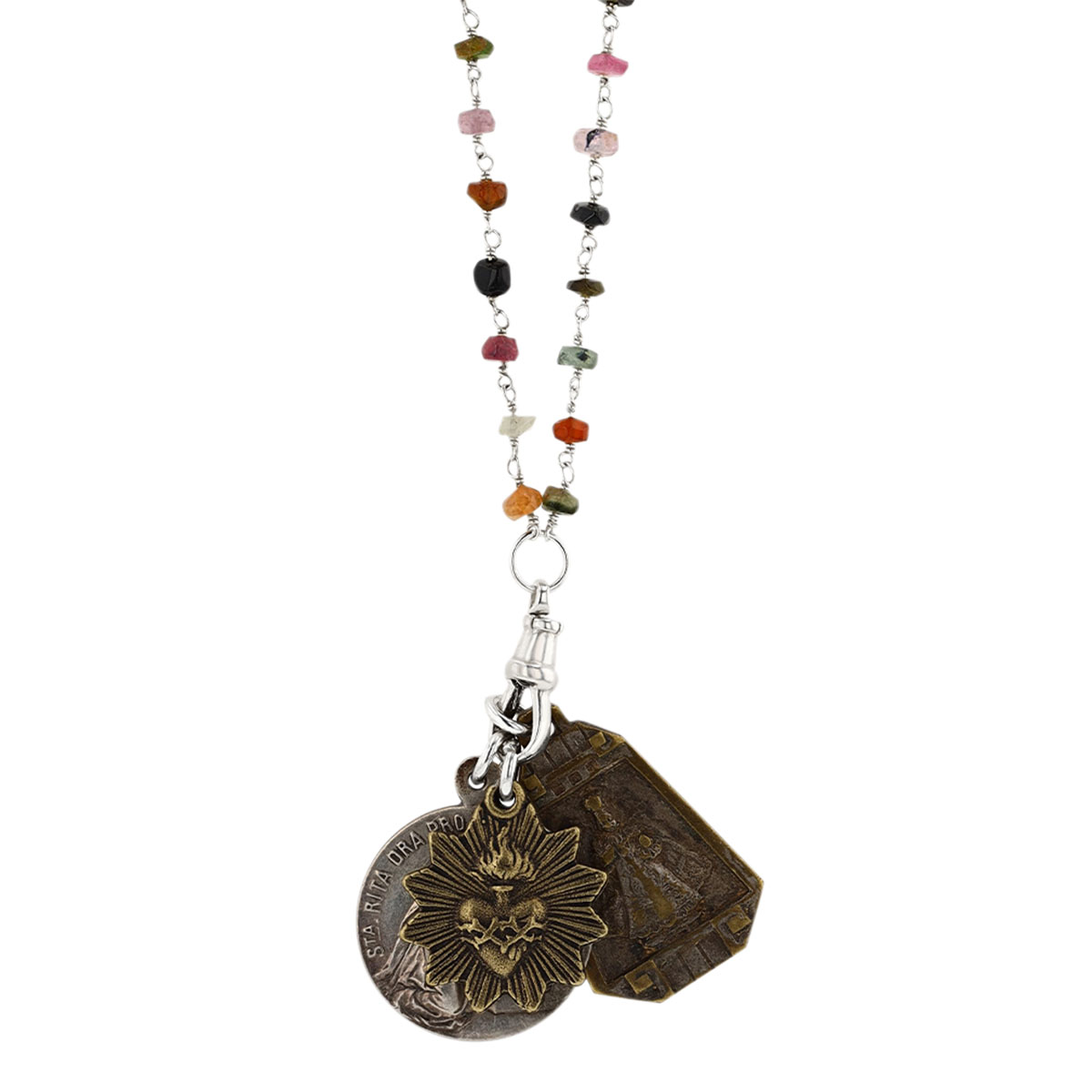 Miracle Icons By Mary Jo Pane Tourmaline Rosary Wrap Necklace, 30