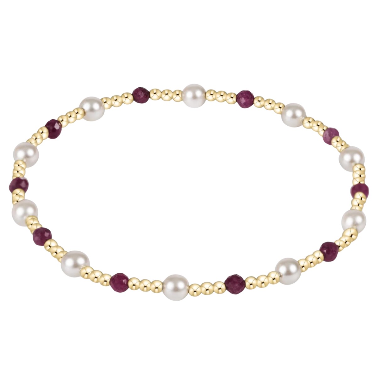 Enewton Pearl Sincerity Pattern 4mm Bead Bracelet, Ruby