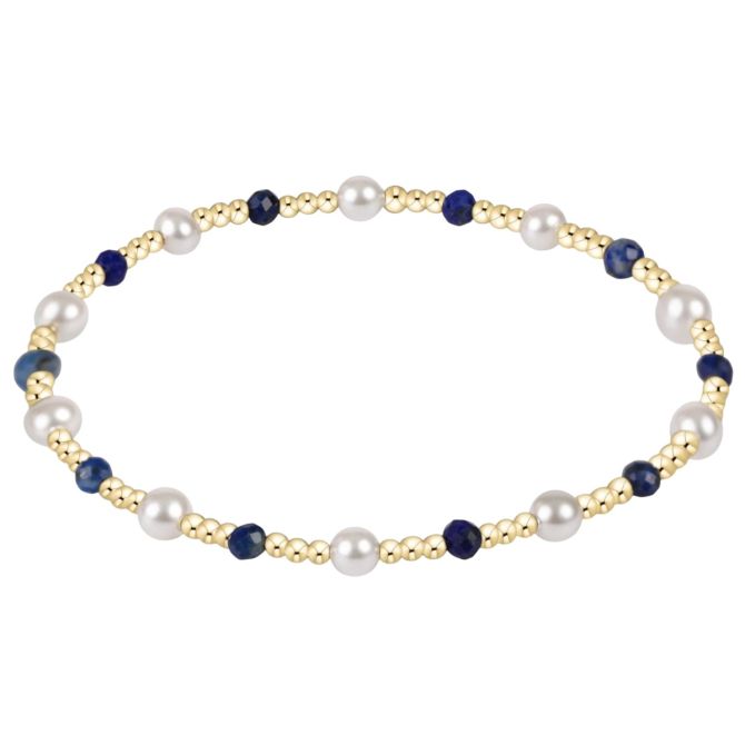 Enewton Pearl Sincerity Pattern 4mm Bead Bracelet, Lapis