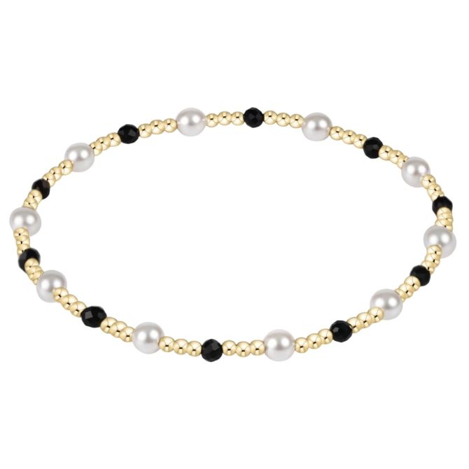 Enewton Pearl Sincerity Pattern 4mm Bead Bracelet, Faceted Onyx