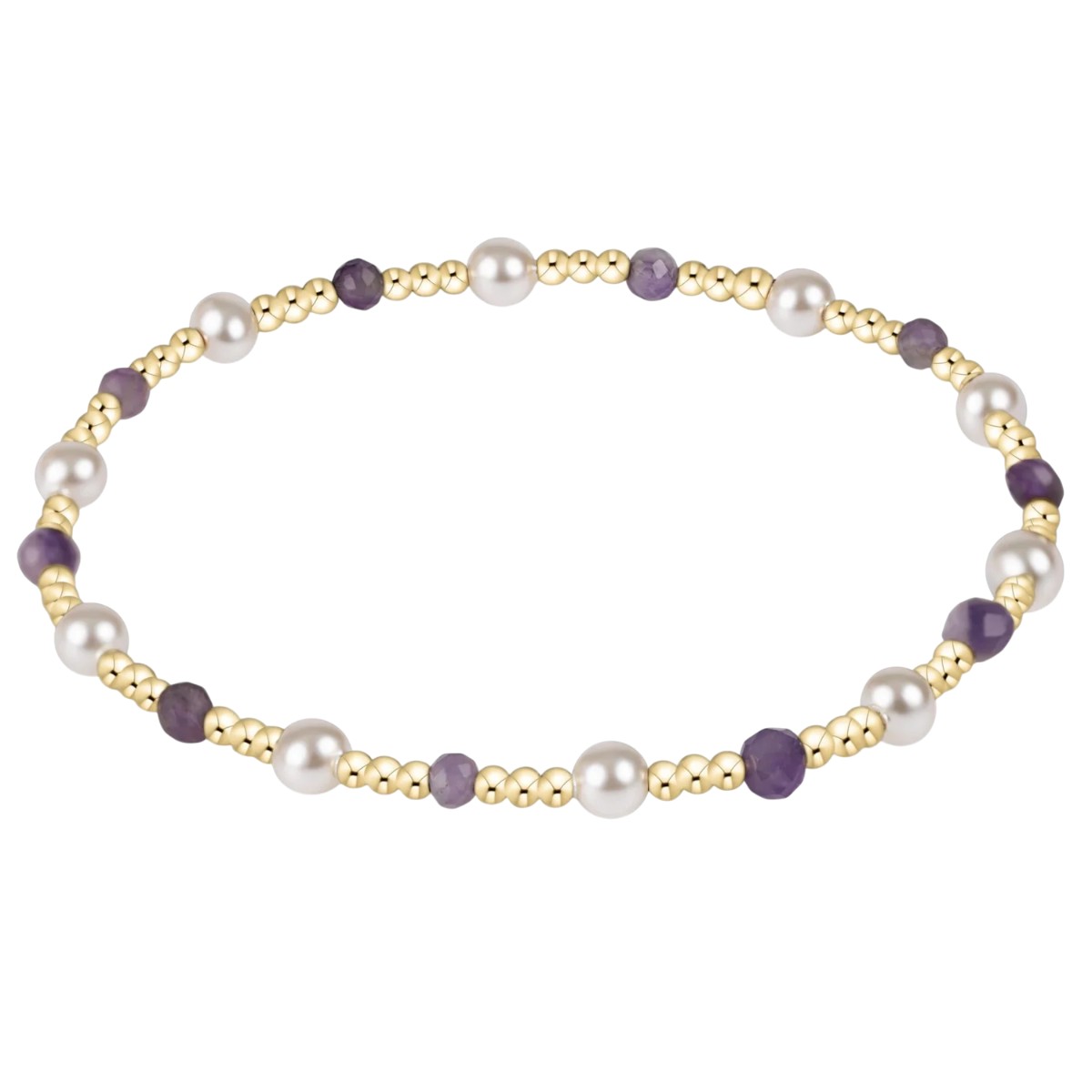 Enewton Pearl Sincerity Pattern 4mm Bead Bracelet, Amethyst