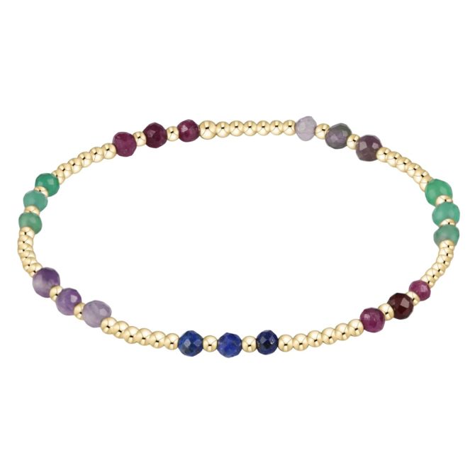 Enewton Gemstone Gold Joy Pattern 3mm Bead Bracelet, Hot Mess