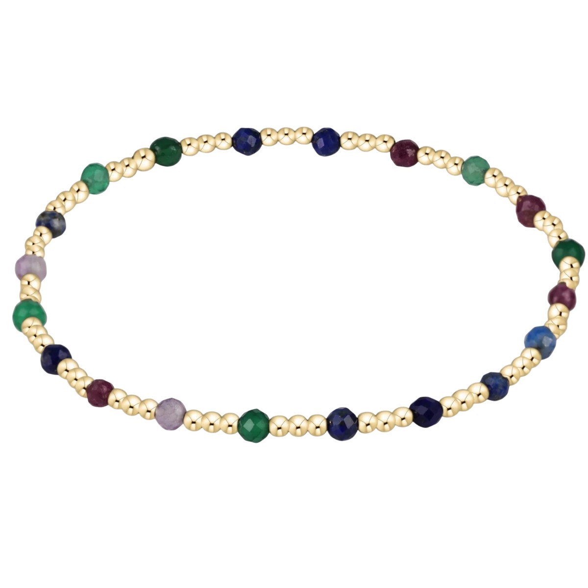 Enewton Gemstone Gold Sincerity Pattern 3mm Bead Bracelet, Hot Mess