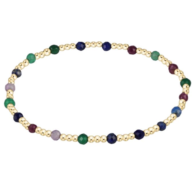 Enewton Gemstone Gold Sincerity Pattern 3mm Bead Bracelet, Hot Mess