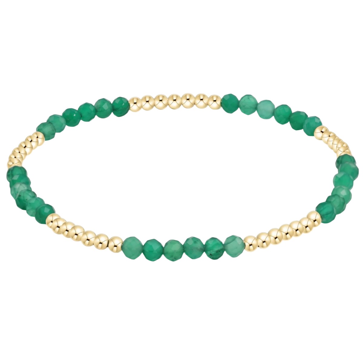 Enewton Blissful Pattern 2.5mm Bead Bracelet, Green Onyx