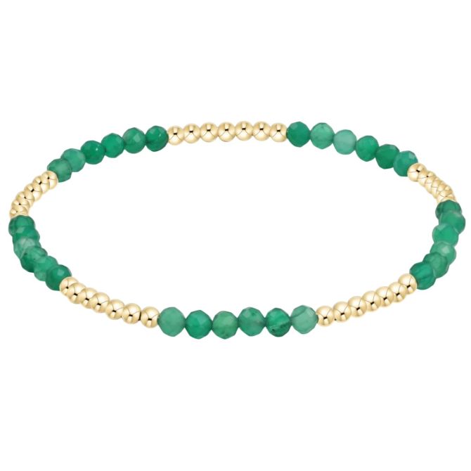 Enewton Blissful Pattern 2.5mm Bead Bracelet, Green Onyx