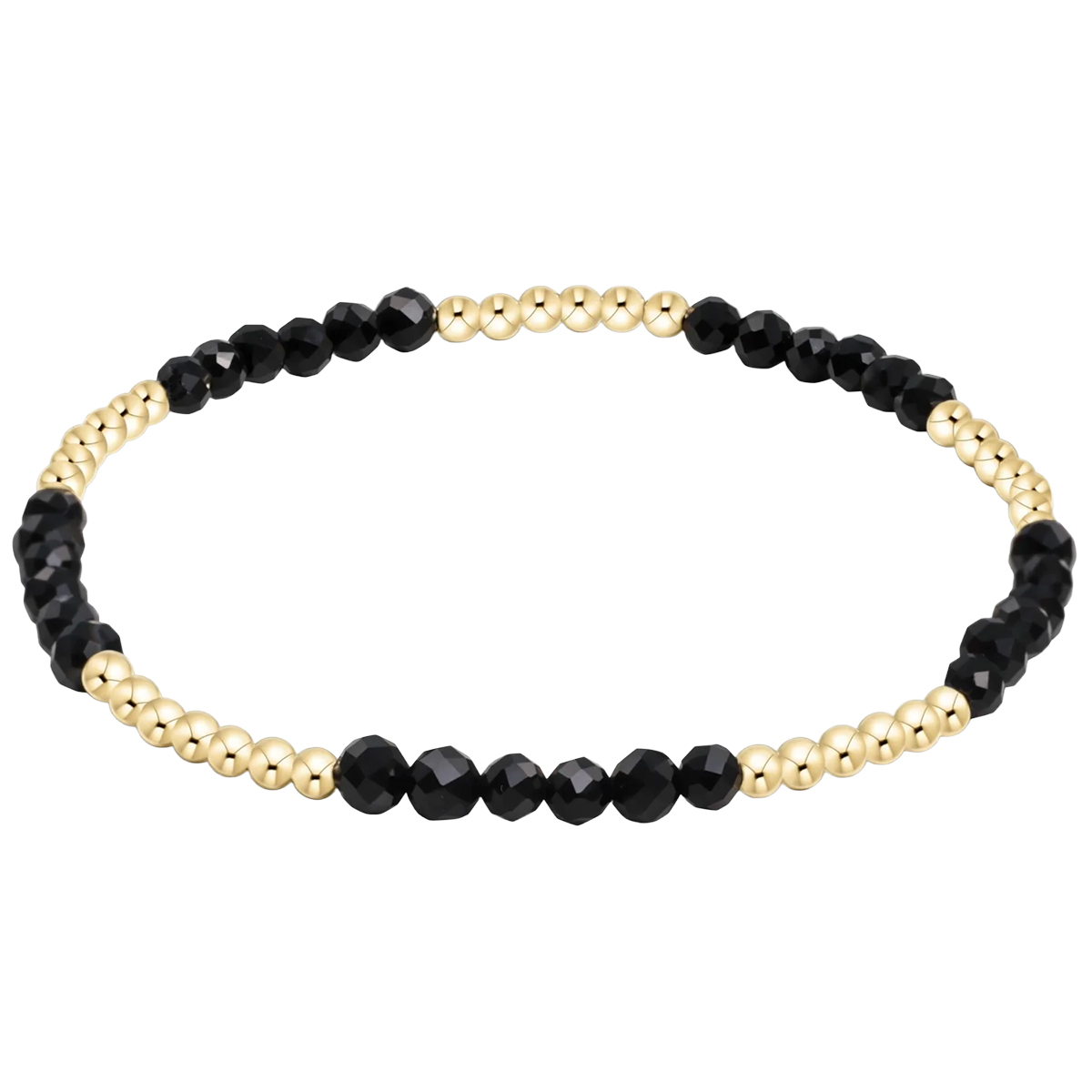 Enewton Blissful Pattern 2.5mm Bead Bracelet, Faceted Onyx