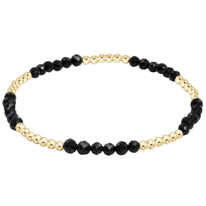 Enewton Blissful Pattern 2.5mm Bead Bracelet, Faceted Onyx