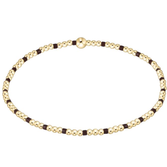 Enewton Hope Sincerity Pattern 2mm Bead Bracelet, Chocolate