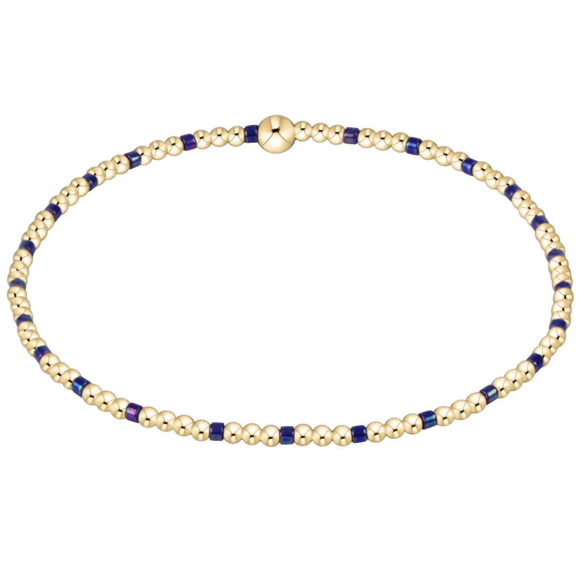 Enewton Hope Sincerity Pattern 2mm Bead Bracelet, Blue Metallic
