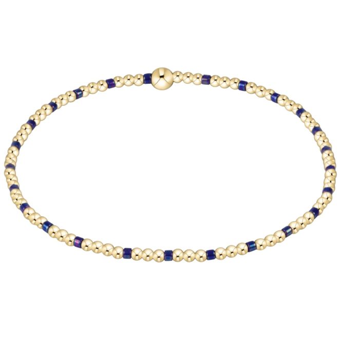 Enewton Hope Sincerity Pattern 2mm Bead Bracelet, Blue Metallic