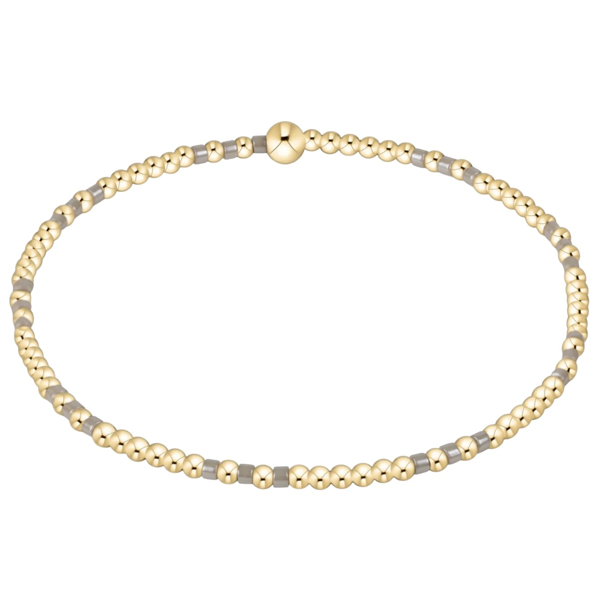 Enewton Hope Joy Pattern 2mm Bead Bracelet, Taupe With A Twist