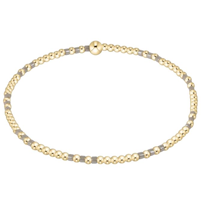 Enewton Hope Joy Pattern 2mm Bead Bracelet, Taupe With A Twist