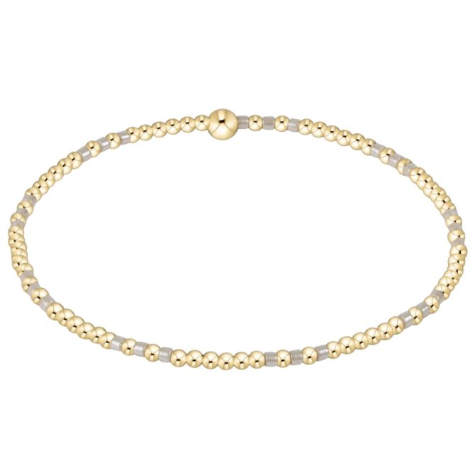 Enewton Hope Joy Pattern 2mm Bead Bracelet, Milkshake