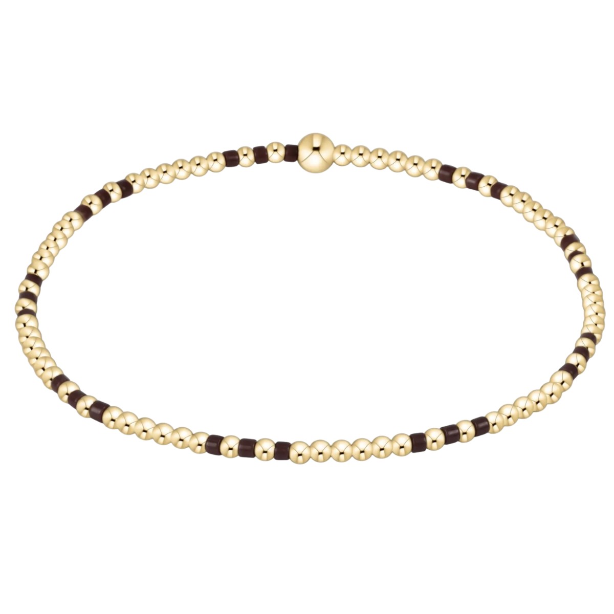 Enewton Hope Joy Pattern 2mm Bead Bracelet, Chocolate