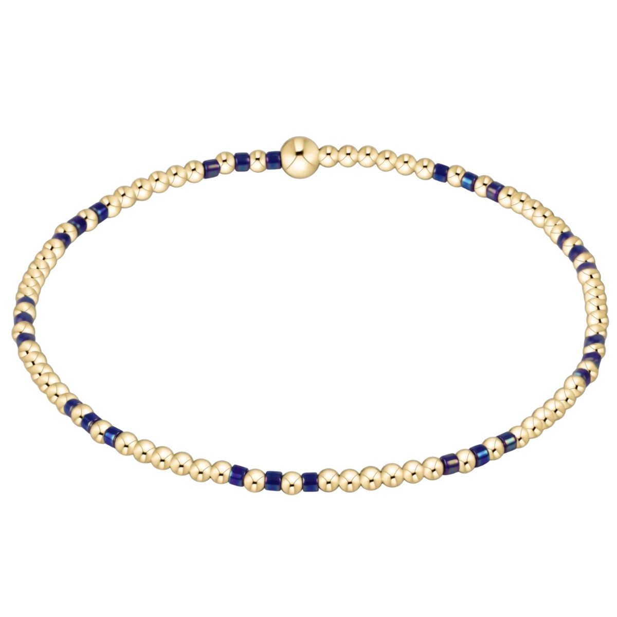 Enewton Hope Joy Pattern 2mm Bead Bracelet, Blue Metallic