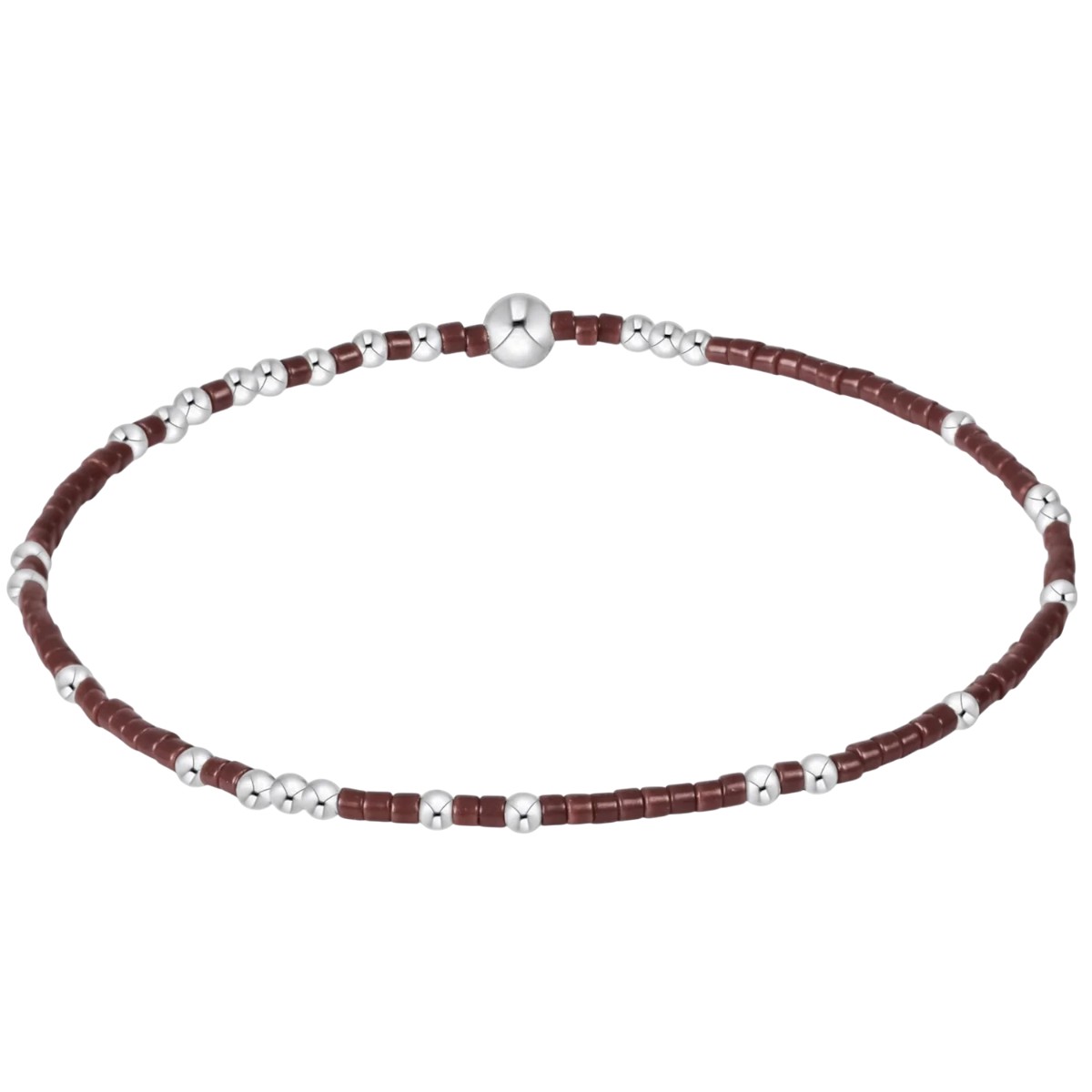 Enewton Hope Unwritten Sterling Silver Bracelet, Chocolate Brown