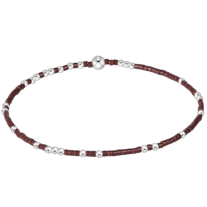 Enewton Hope Unwritten Sterling Silver Bracelet, Chocolate Brown