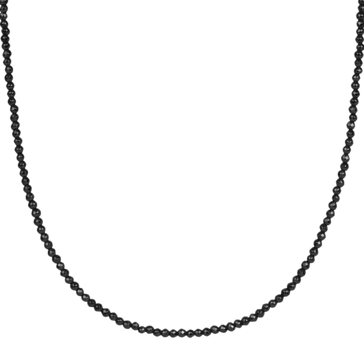 Enewton Choker Faceted Hematite 2mm Bead Necklace, 15