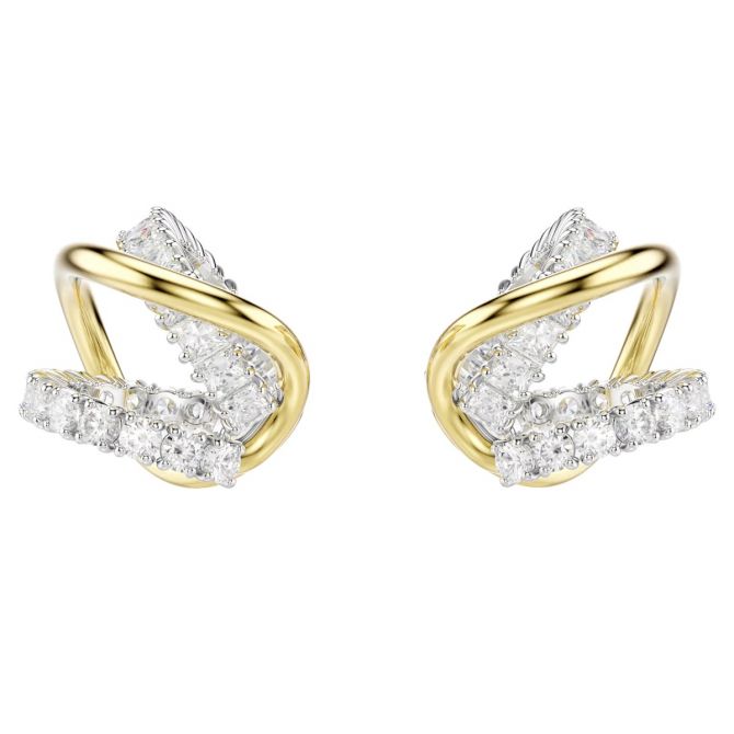 Swarovski Mixed Cuts Hyperbola Ear Cuffs, White and Mixed Metal Finish