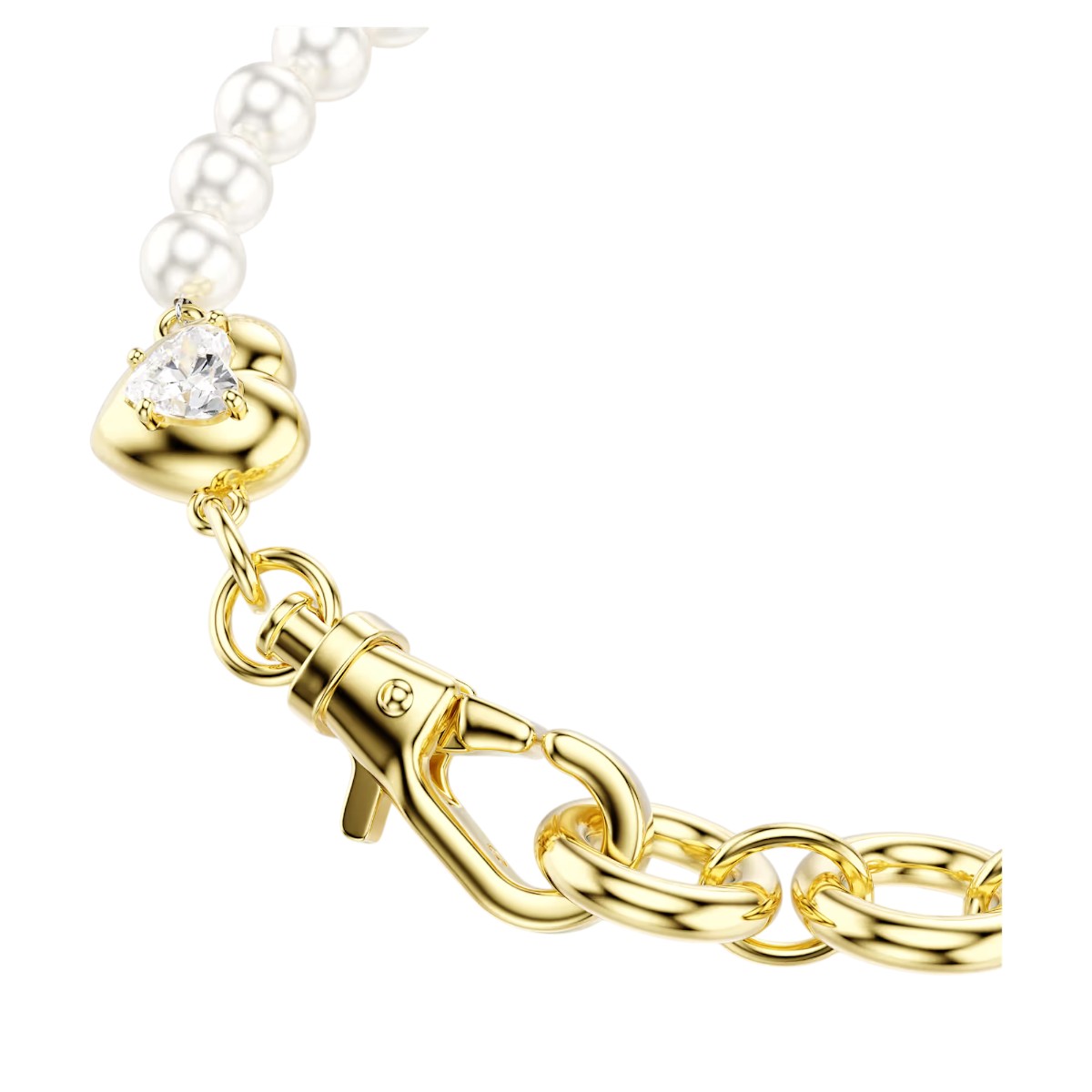 Swarovski Crystal Pearl Idyllia Bracelet, White and Gold Tone Plated