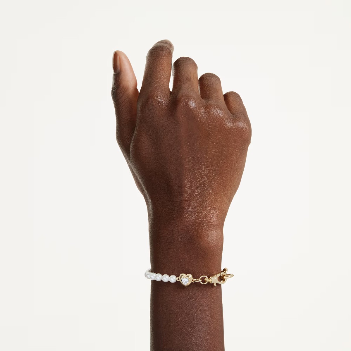 Swarovski Crystal Pearl Idyllia Bracelet, White and Gold Tone Plated