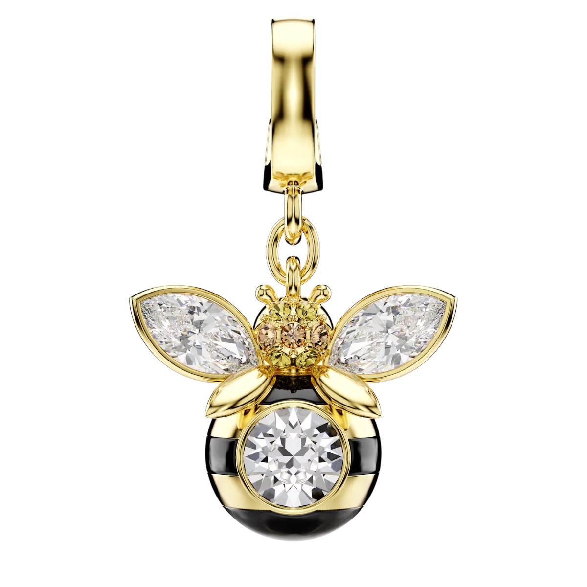 Swarovski Mixed Cuts Bee Idyllia Charm, Multicolored and Gold Tone Plated
