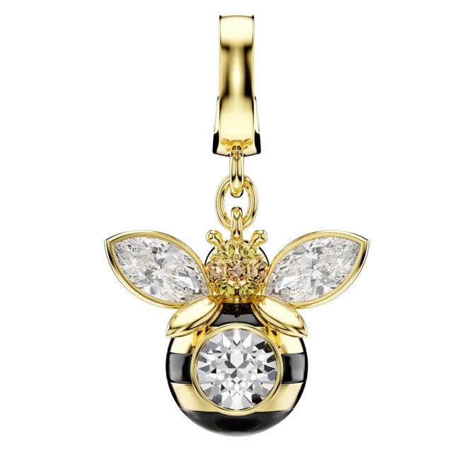 Swarovski Mixed Cuts Bee Idyllia Charm, Multicolored and Gold Tone Plated