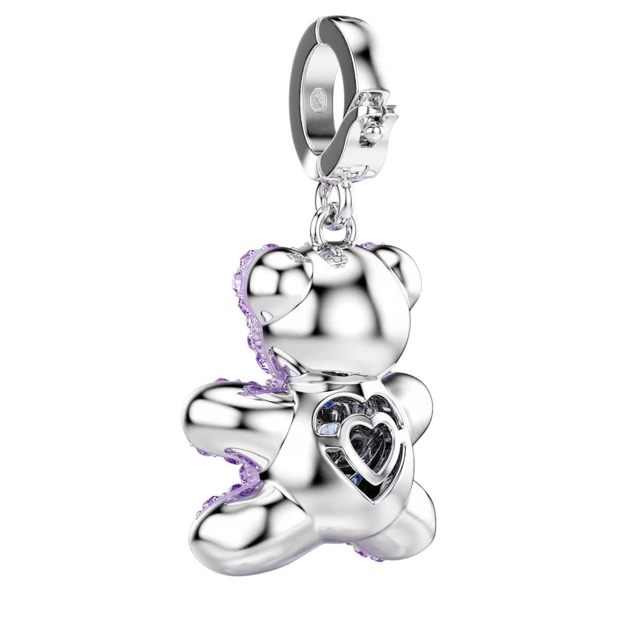 Swarovski Mixed Cuts Teddy Idyllia Charm, Purple and Rhodium Plated