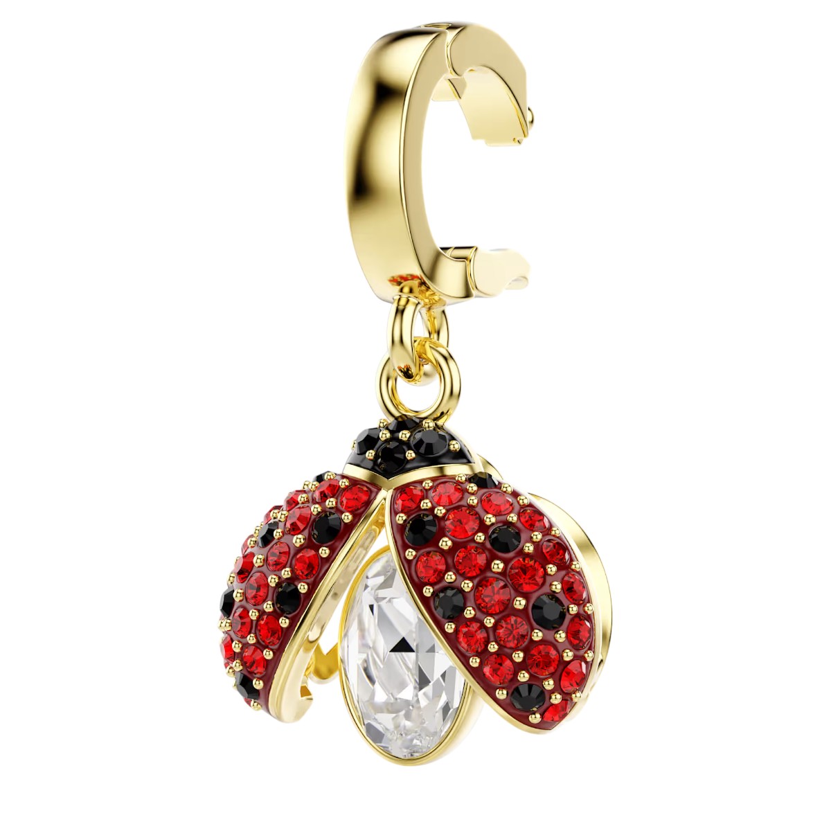 Swarovski Mixed Cuts Ladybug Idyllia Charm, Red and Gold Tone Plated