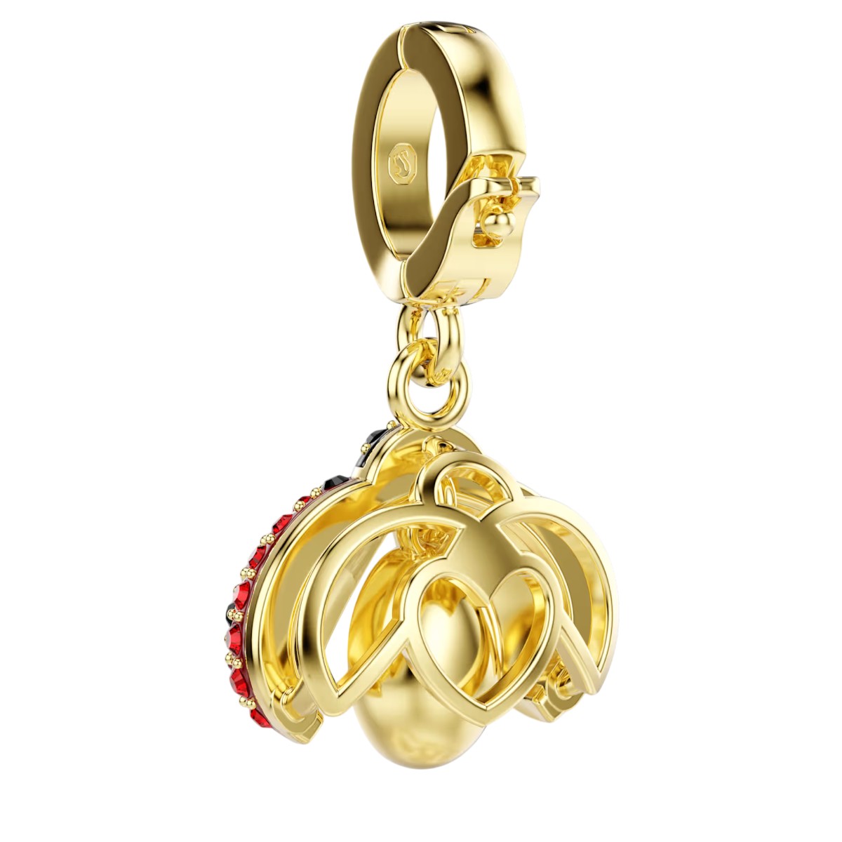 Swarovski Mixed Cuts Ladybug Idyllia Charm, Red and Gold Tone Plated