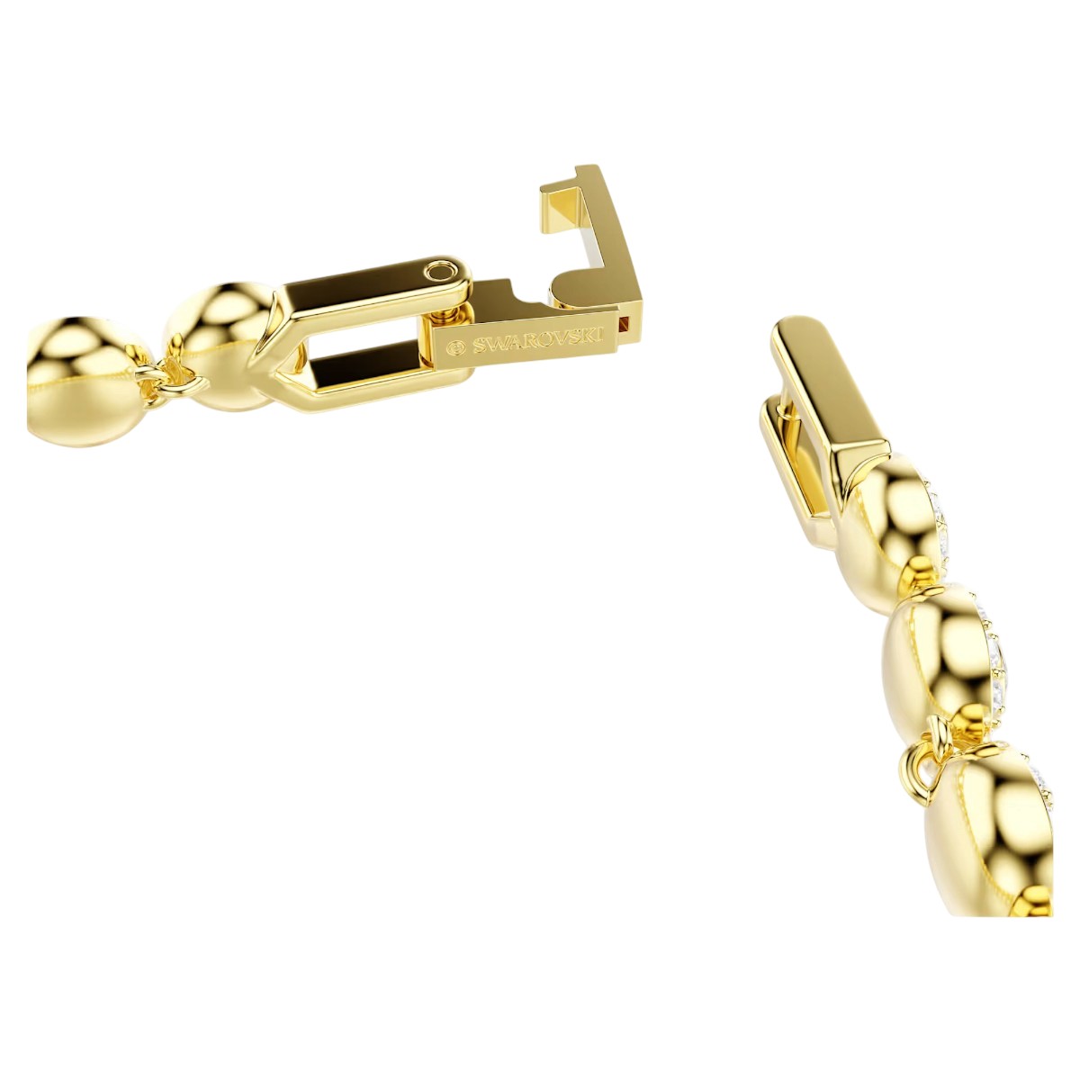Swarovski Round Cut Una Angelic Bracelet,  White and 18k Yellow Gold Finish