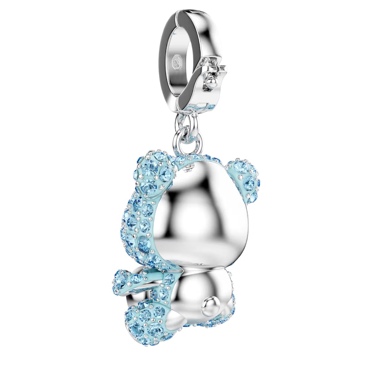 Swarovski Mixed Cuts Teddy Idyllia Charm, Blue and Rhodium Plated