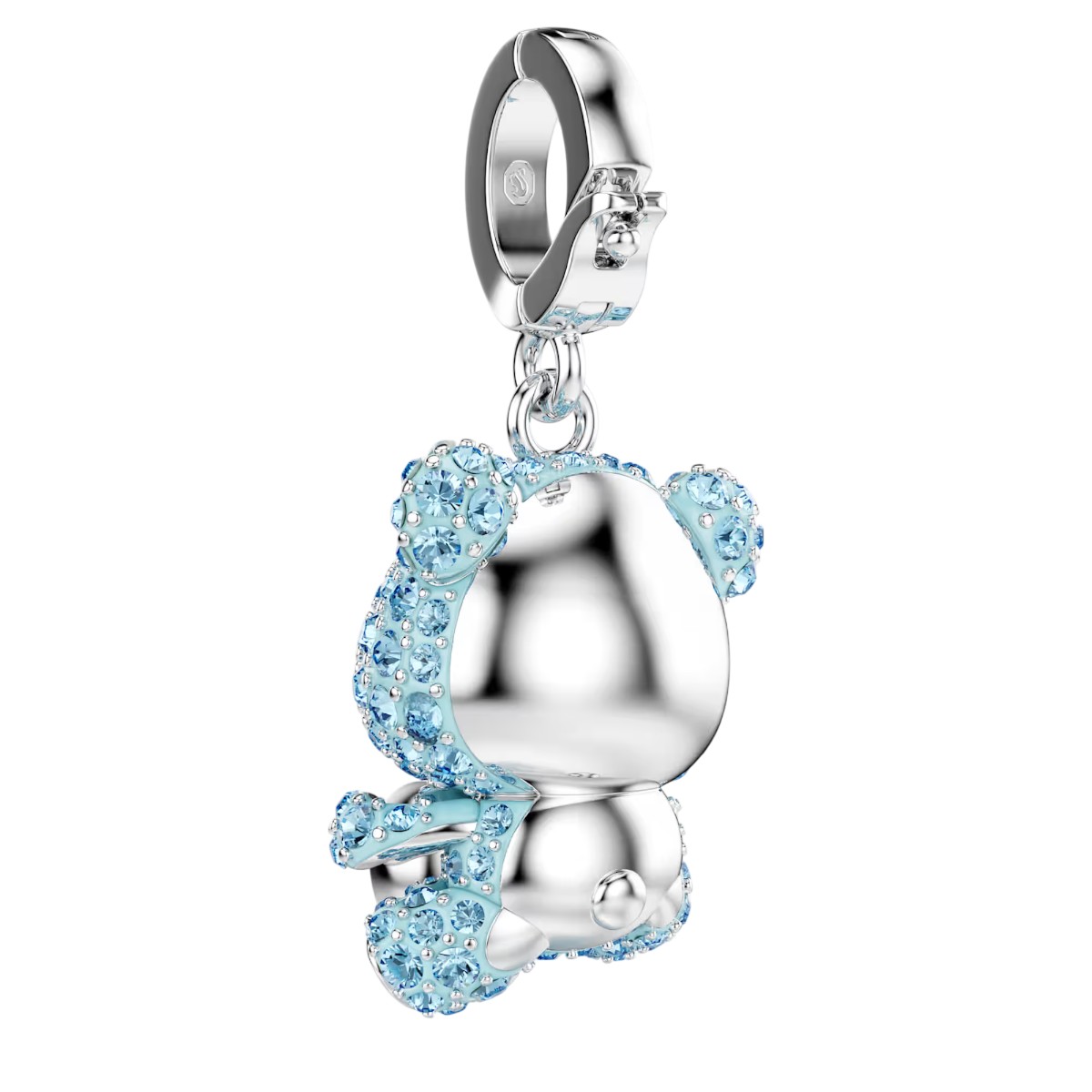Swarovski Mixed Cuts Teddy Idyllia Charm, Blue and Rhodium Plated
