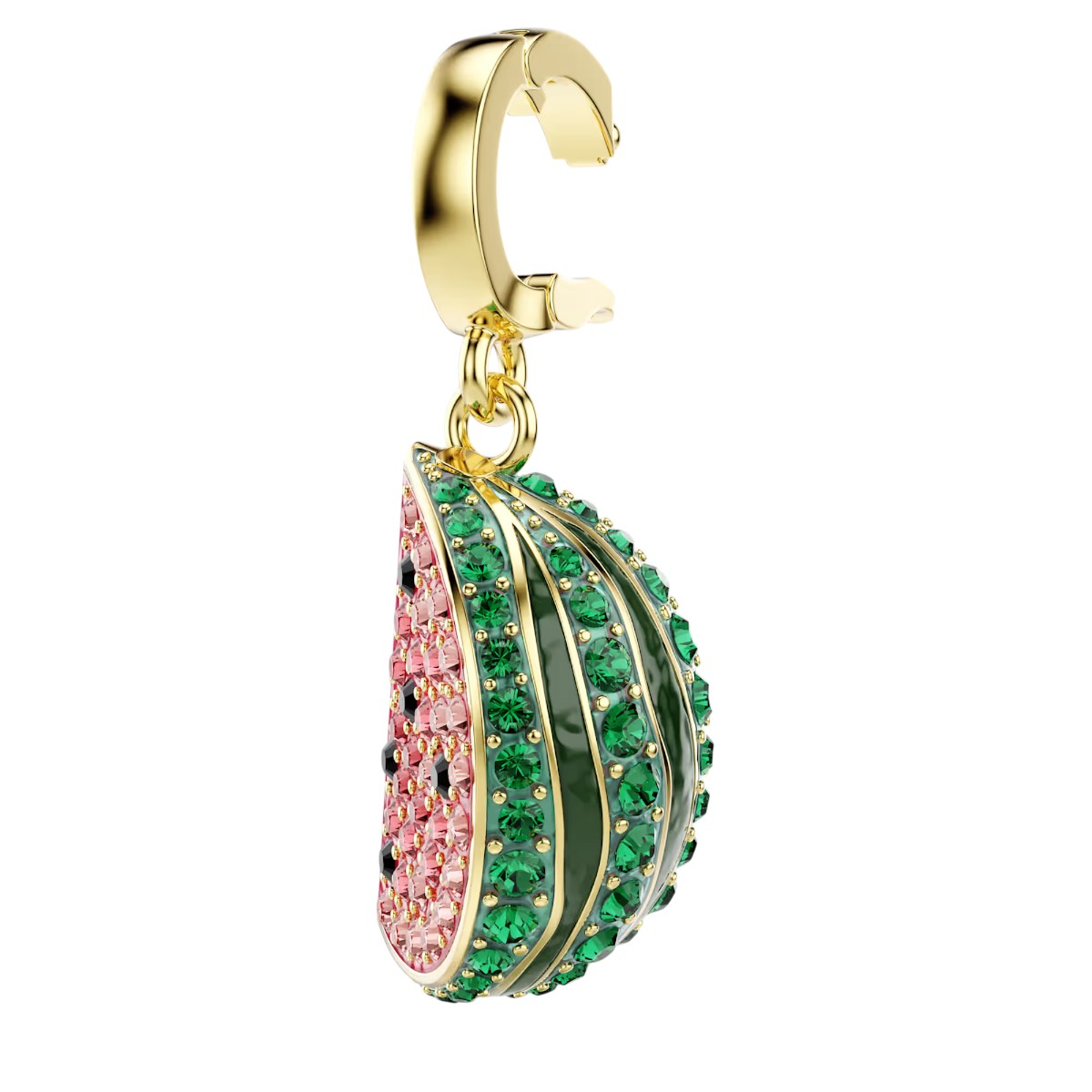 Swarovski Mixed Cuts Watermelon Idyllia Charm, Multicolored and Gold Tone Plated