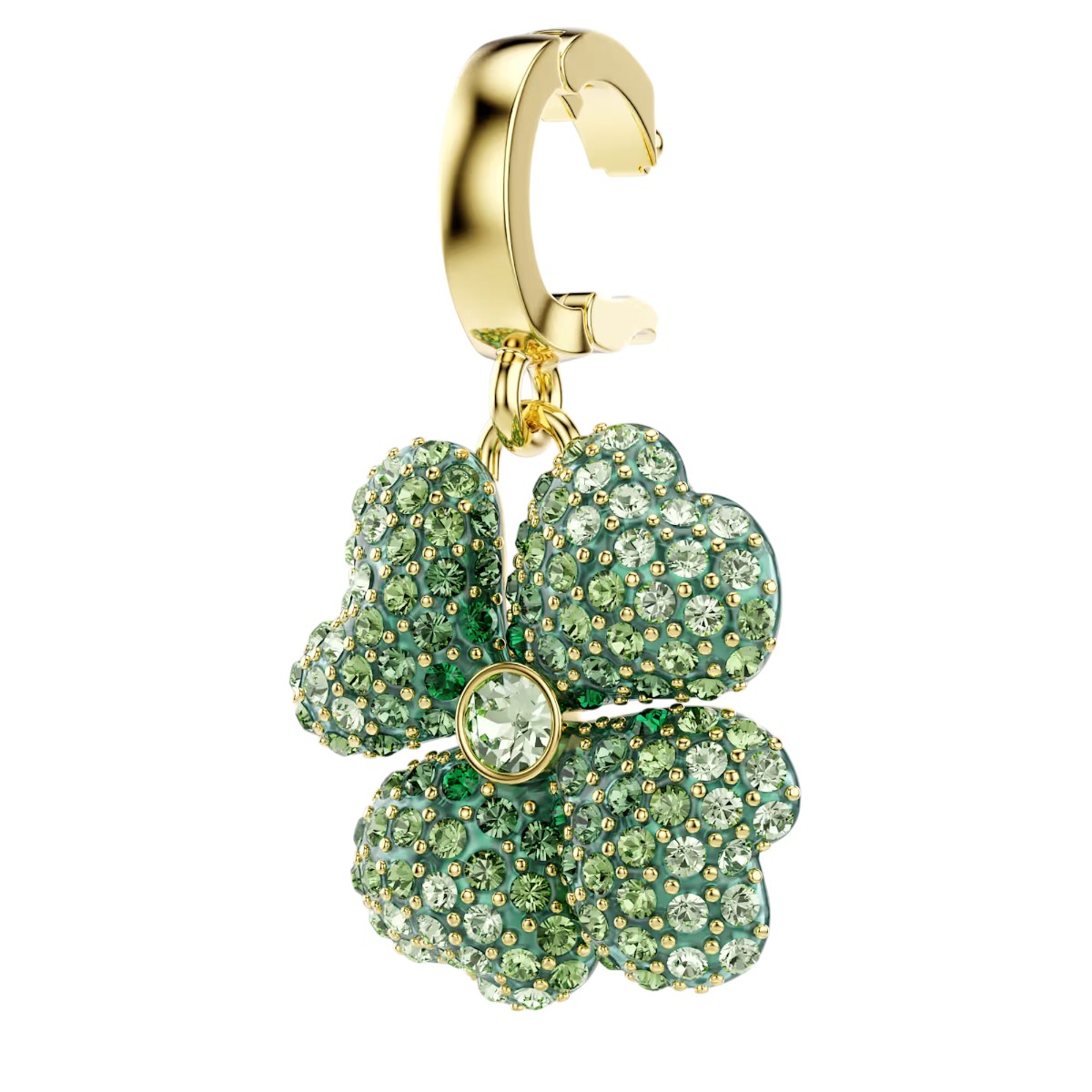 Swarovski Clover Idyllia Charm, Green and Gold Tone Plated