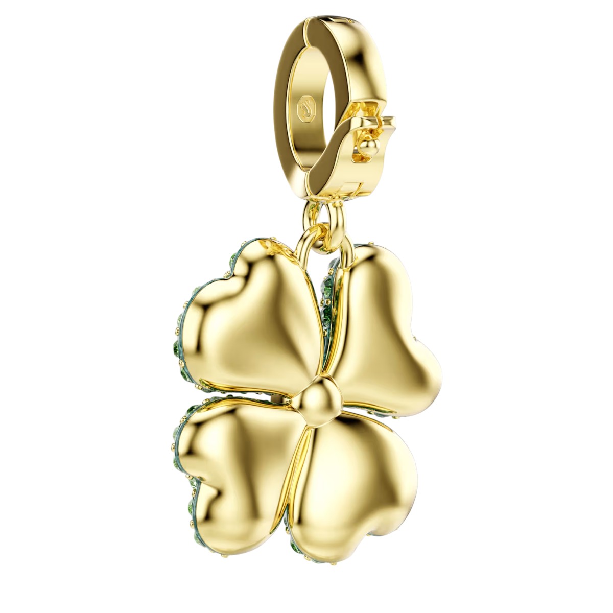 Swarovski Clover Idyllia Charm, Green and Gold Tone Plated
