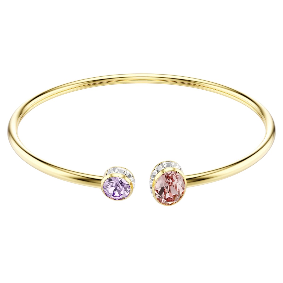 Swarovski Mixed Cuts Chroma Bangle Bracelet, Multicolored and 18k Yellow Gold Finish