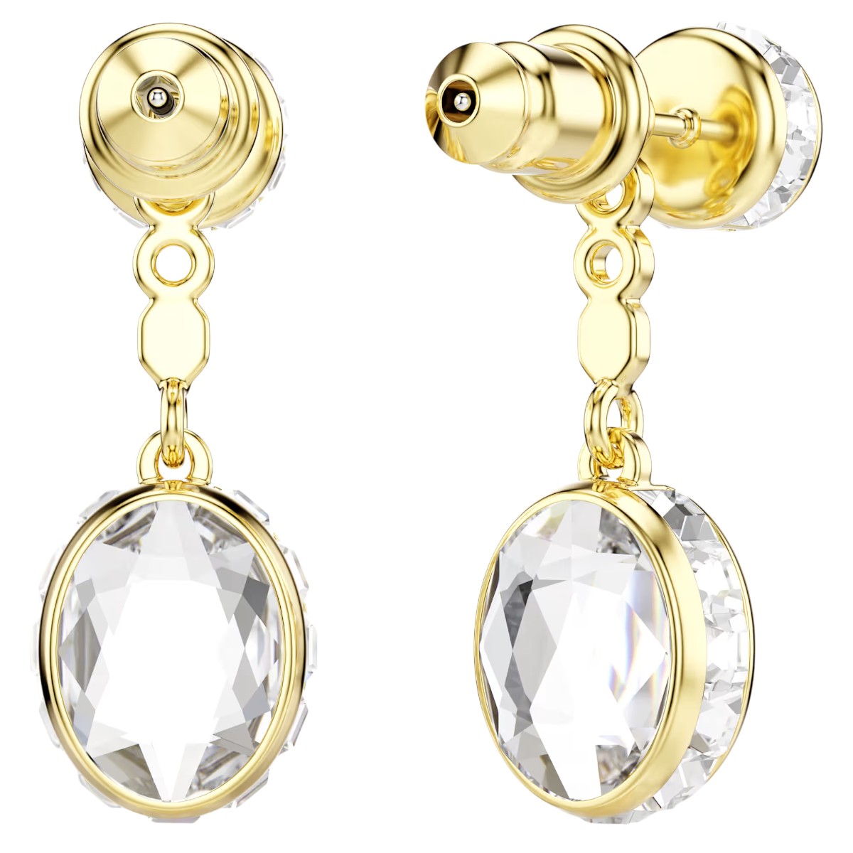 Swarovski Mixed Cuts Chroma Drop Earrings, Multicolored and Gold Tone Plated