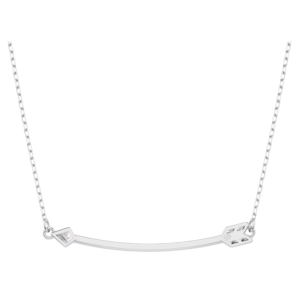 Swarovski Mixed Cuts Arrow Idyllia Pendant Necklace, White and Rhodium Plated