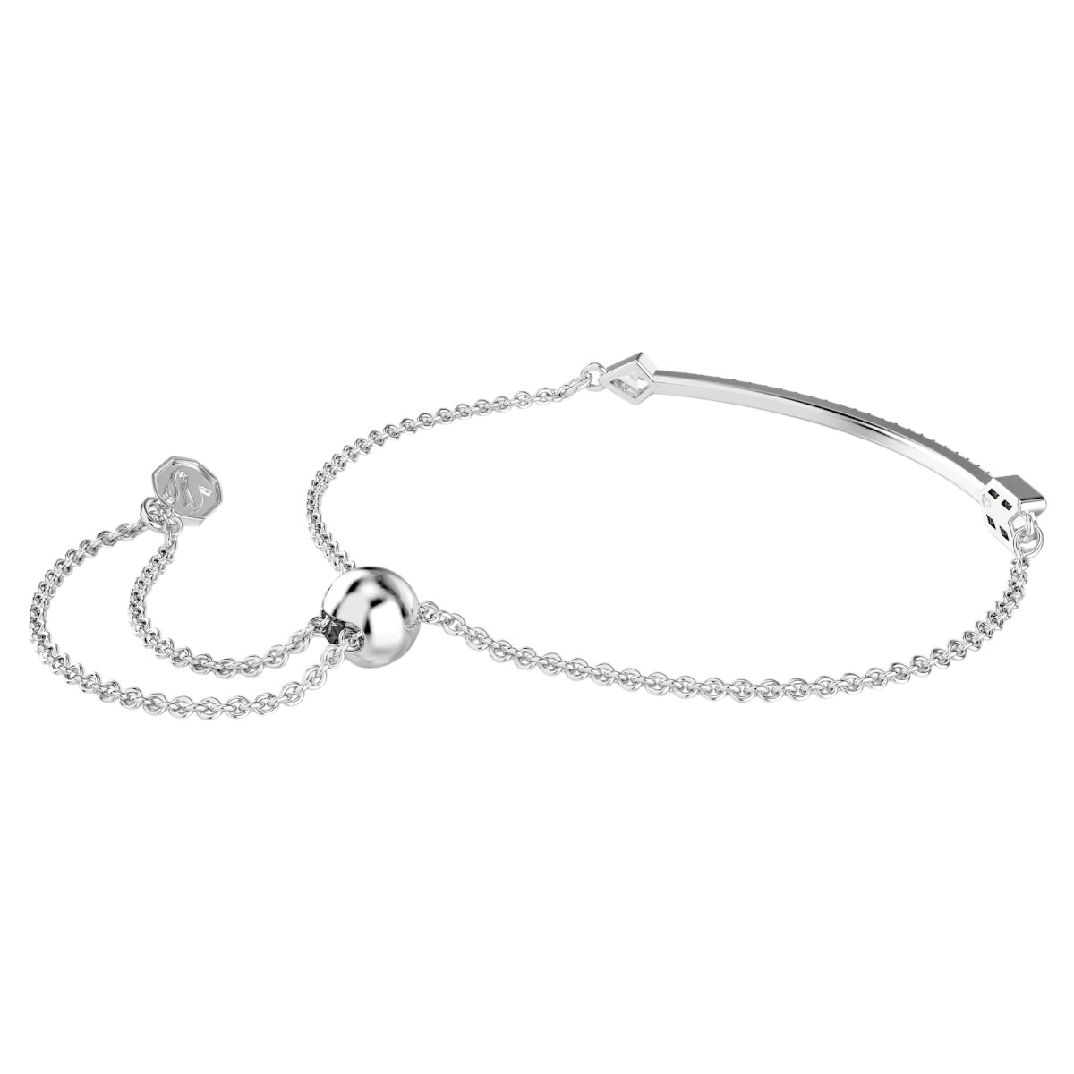 Swarovski Mixed Cuts Heart with Arrow Idyllia Bracelet, White and Rhodium Plated