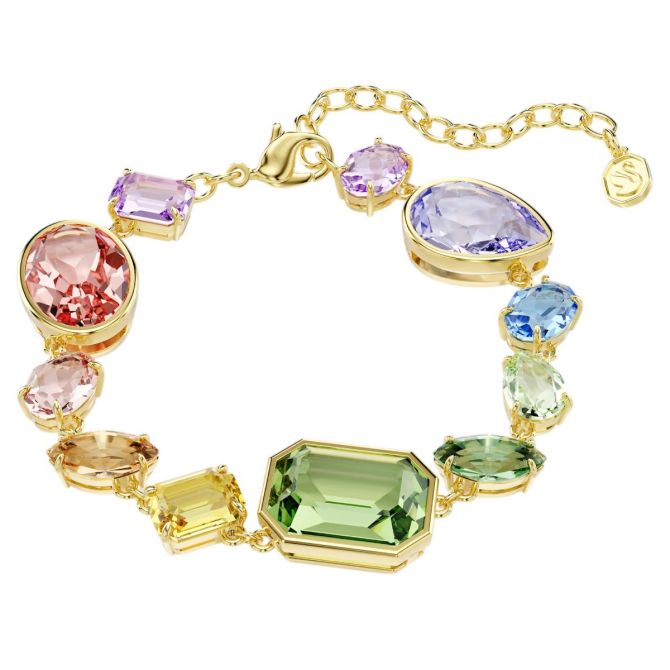Swarovski Mixed Cuts Gema Bracelet, Multicolored and Gold Tone Plated