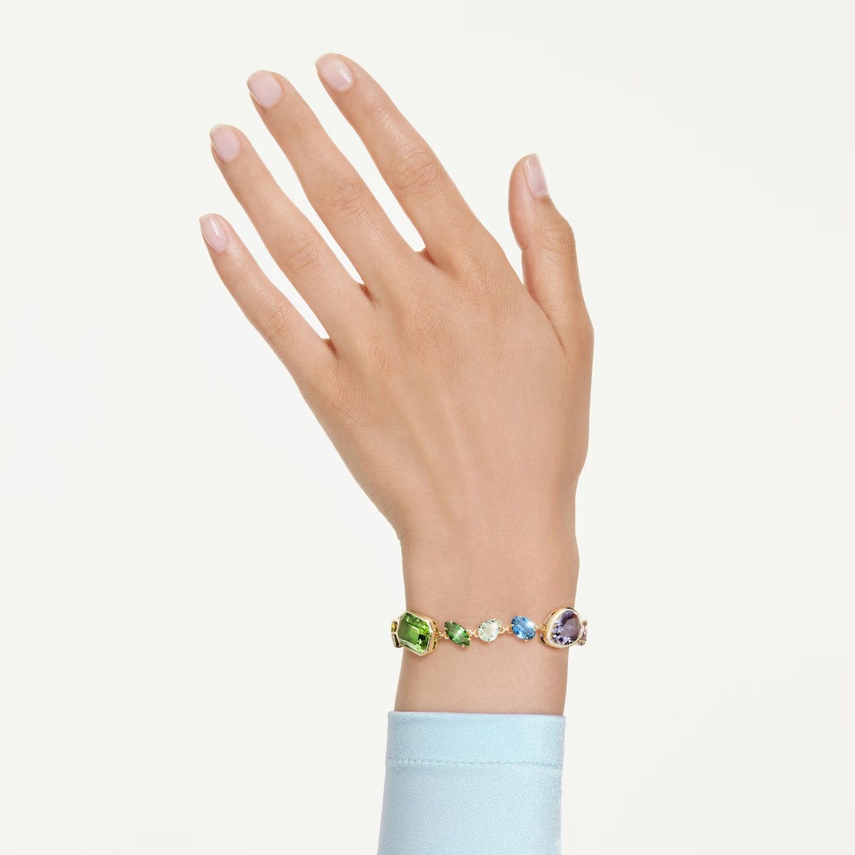 Swarovski Mixed Cuts Gema Bracelet, Multicolored and Gold Tone Plated