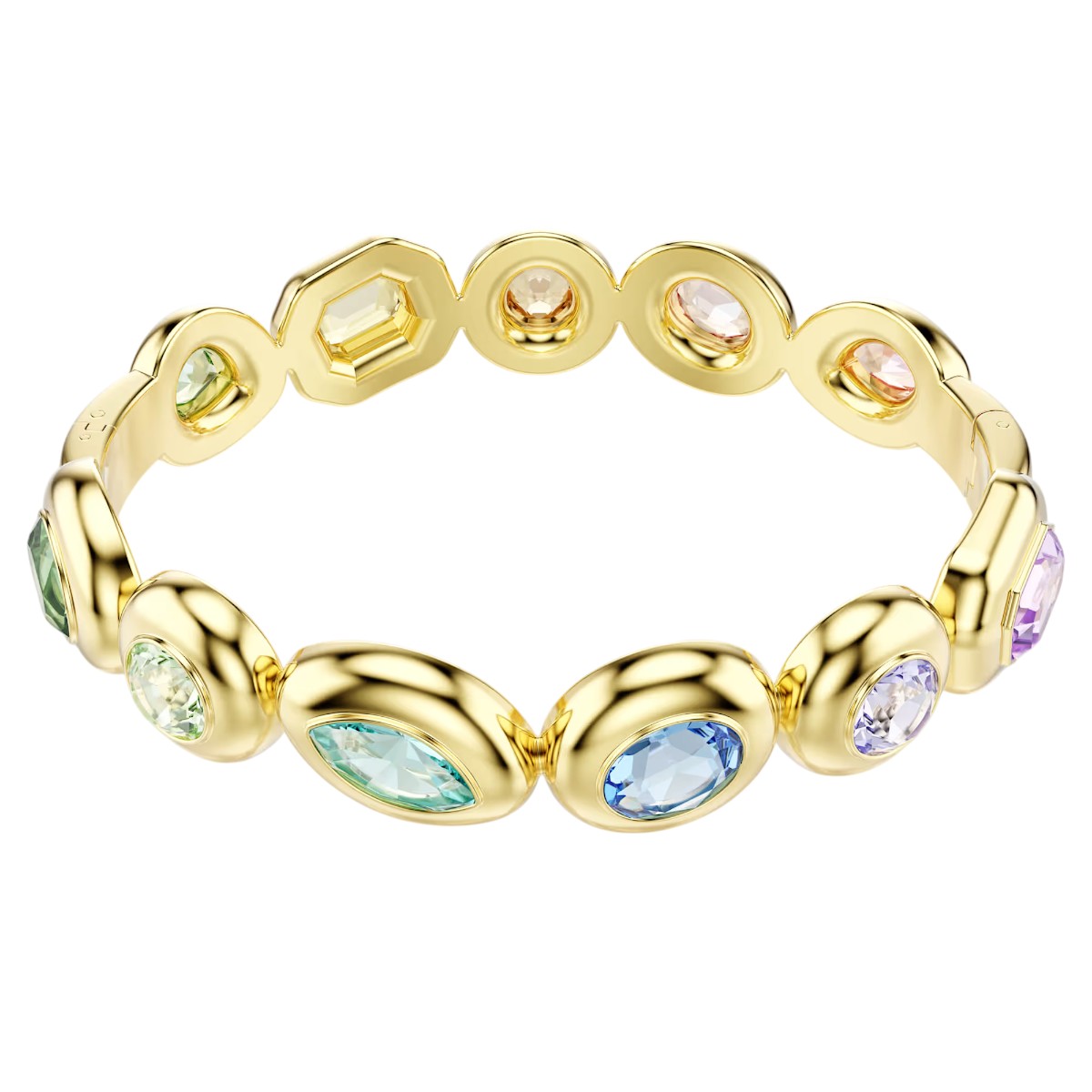 Swarovski Mixed Cuts Gema Bangle Bracelet, Multicolored and Gold Tone Plated