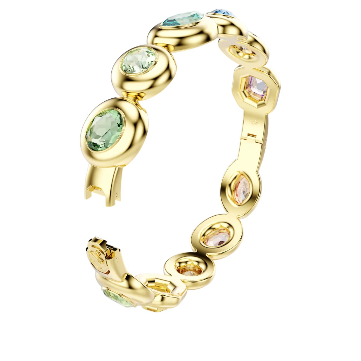 Swarovski Mixed Cuts Gema Bangle Bracelet, Multicolored and Gold Tone Plated