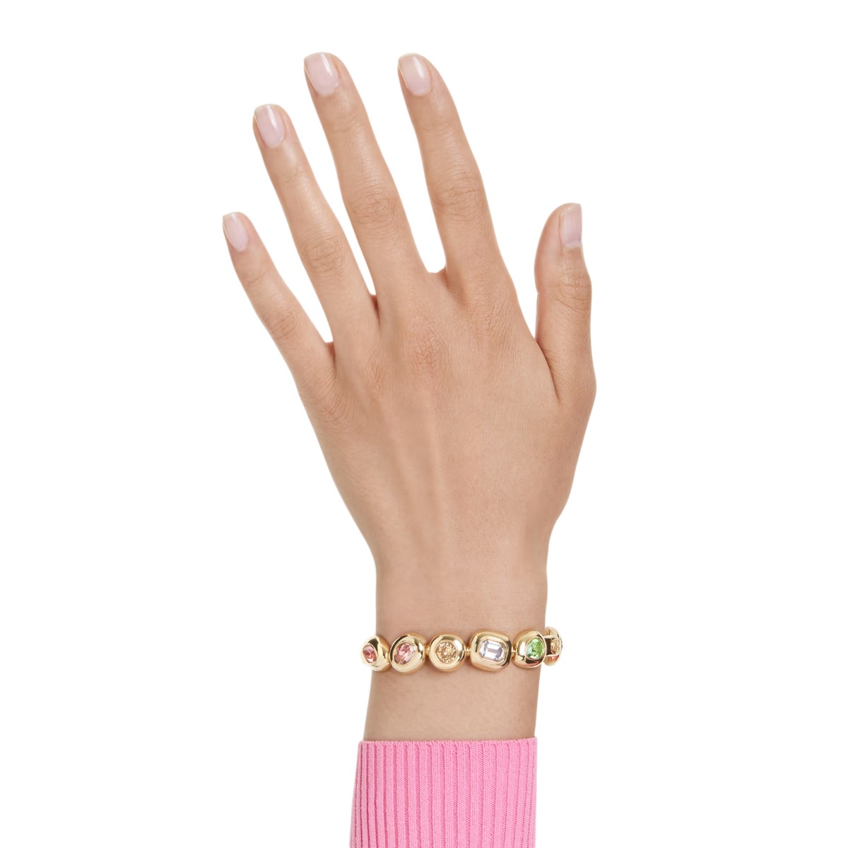 Swarovski Mixed Cuts Gema Bangle Bracelet, Multicolored and Gold Tone Plated