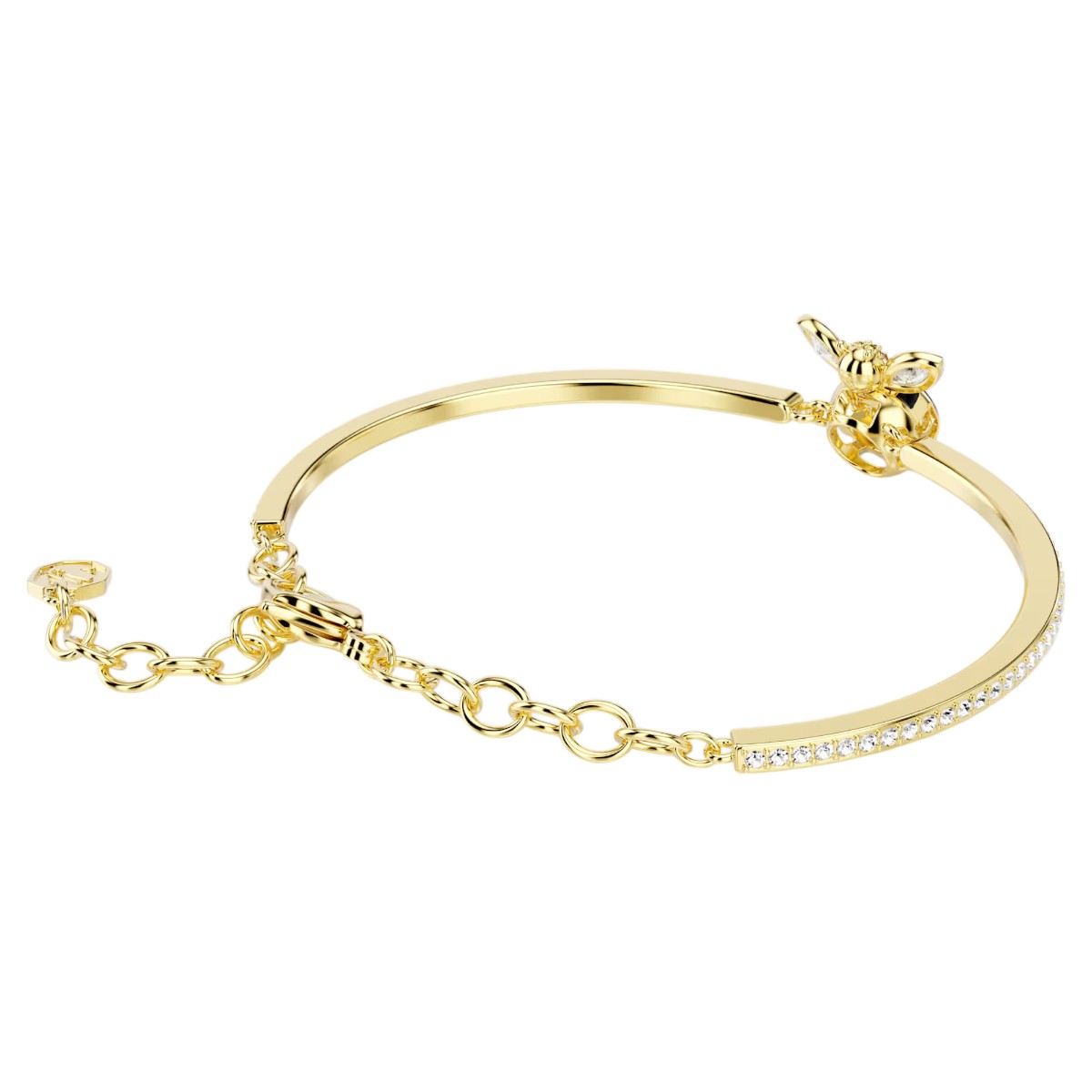 Swarovski Bee Mixed Cuts Idyllia Bangle Bracelet, Multicolored and Gold Tone Plated